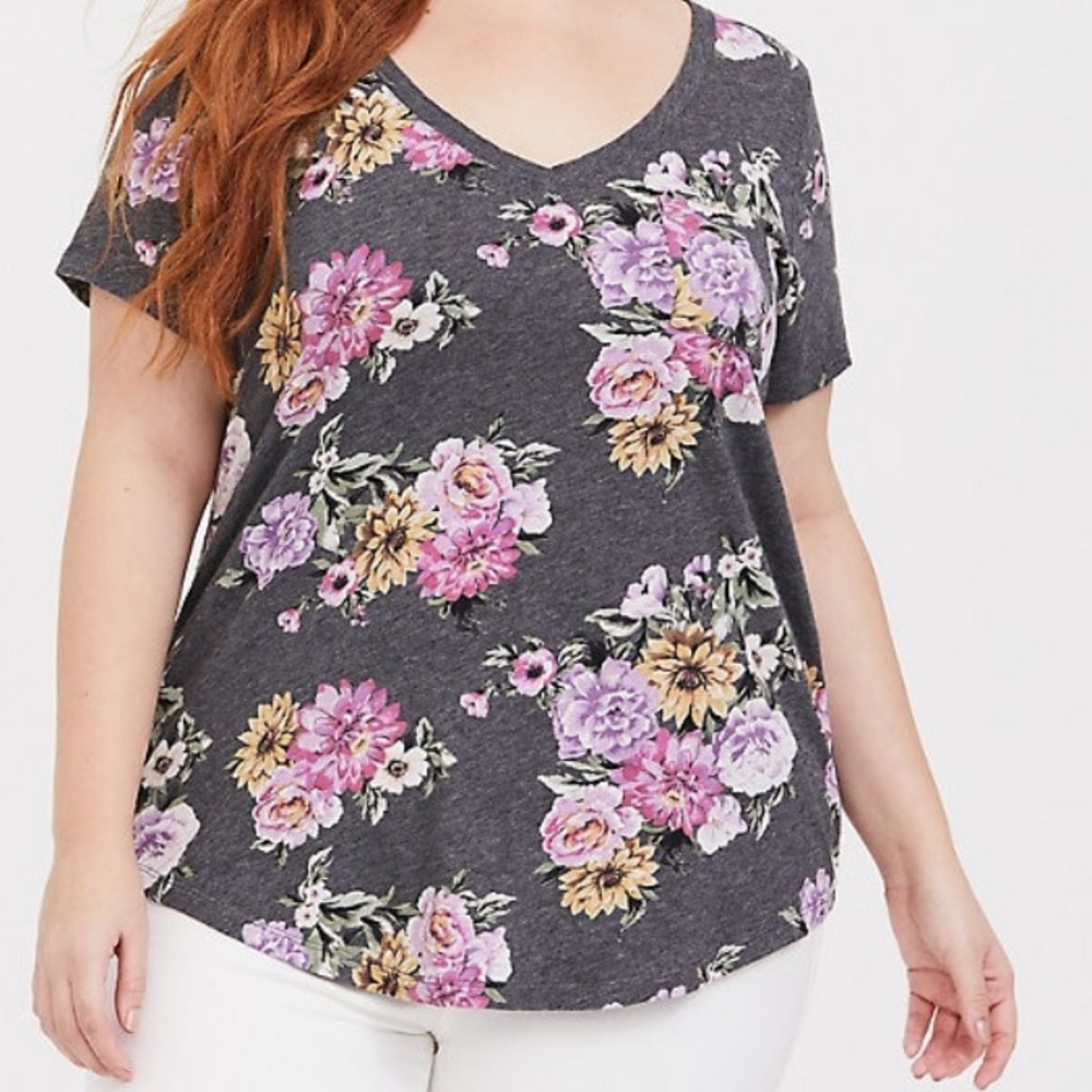 TORRID Floral Pocket Tee